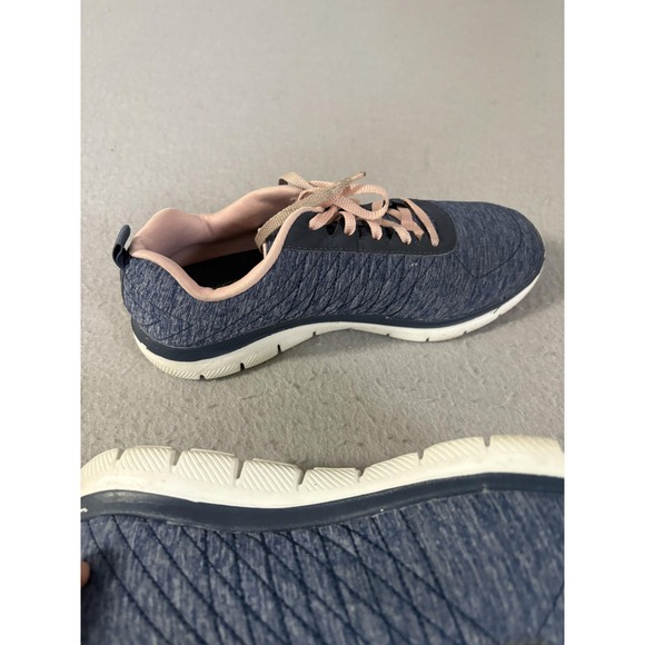 Skechers D'Lites Shoes Womens Size 7W Blue Wide Memory Foam Athletic Sneakers - Picture 3 of 7